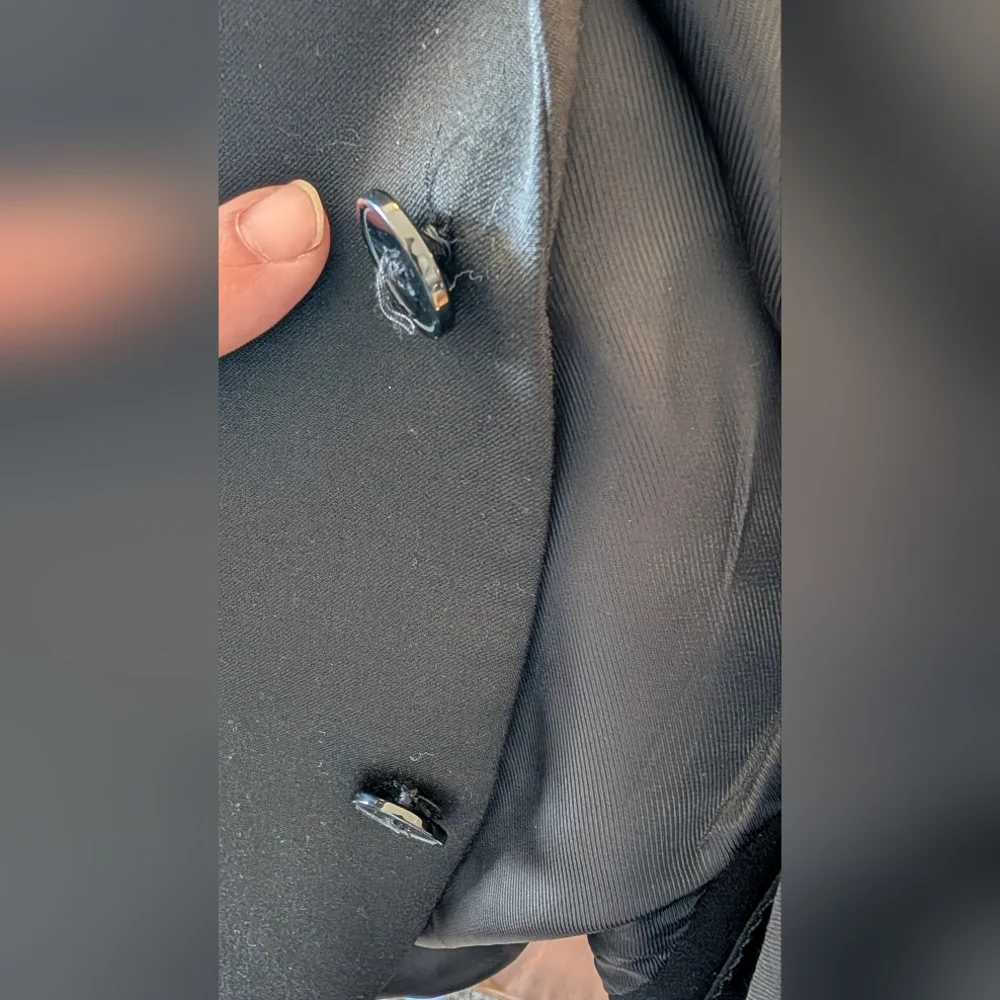 Calvin Klein Men's 42L Two Bottom 100% Wool Black Jacket Blazer Suit Coat cthny